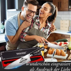 Trscind Küchenmesser Valentinstags-Geschenk für Ihn Jahrestag Freund Ehemann