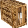 Truhe Hugo geflammt mit Deckel 50 x 36 x 26cm