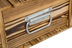 Truhe Hugo geflammt mit Deckel 50 x 36 x 26cm