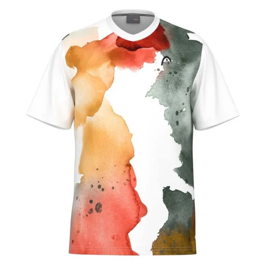 T-Shirt Head Orange mit Mesh-Récken