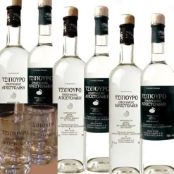 Tsipouro Apostolaki Set 6x 700ml Traubenbrand der Extraklasse mit und ohne Anis
