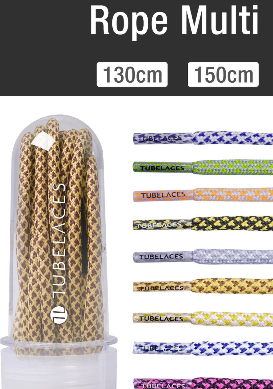 Tubelaces Schnürsenkel Rope Multi Black/Gold