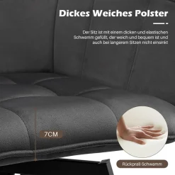 Tukailai Esszimmerstühle Drehbar 4er Set, Samt mit Armlehnen, Rückenlehne