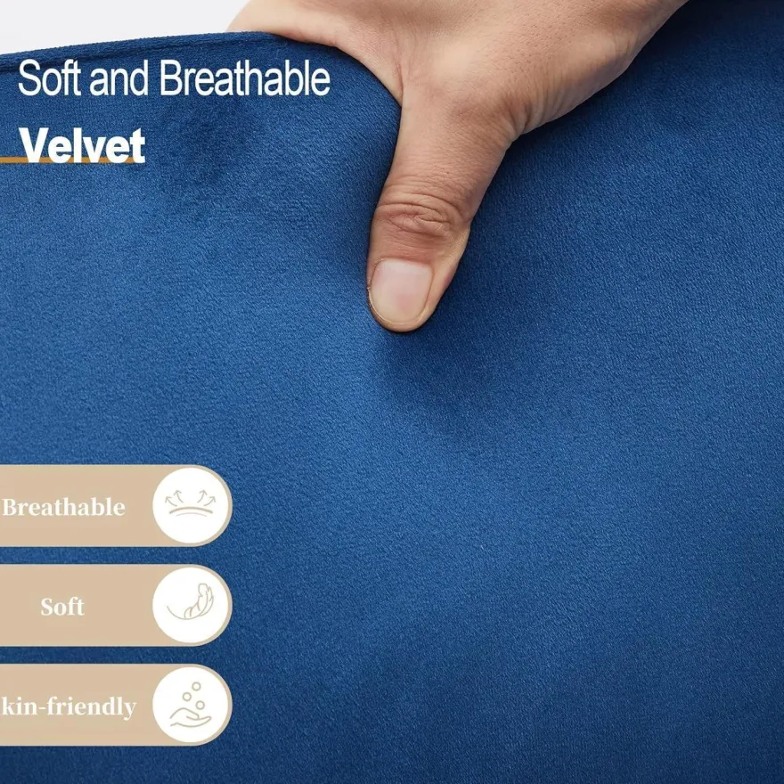 Tukailai Esszimmerstühle 6er-Set Samt Blau, Moderne Polsterstühle mit Armlehnen
