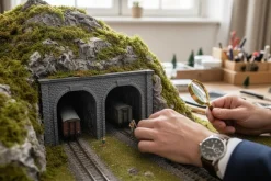 Tunnelportal 2 Gleise H0 1:87 Modelleisenbahn Tunnel Portal grau 3D Druck Lok