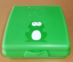 Tupperware® * * Quadratische Sandwich-Box / Brotdose * * Motiv Frosch GRÜN - Neu