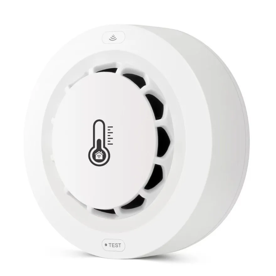Tuya WLAN Rauchmelder mit Thermometer - Smarter Feuermelder für Smart Home