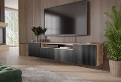 TV-Schrank Rico Fernsehschrank TV-Lowboard 200 cm Push-To-Open Funktion Wandmontage
