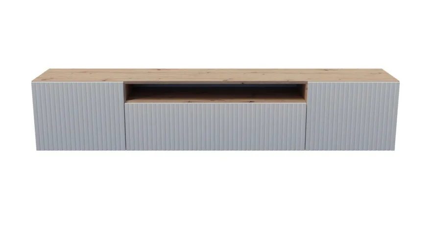 TV-Schrank Rico Fernsehschrank TV-Lowboard 200 cm Push-To-Open Funktion Wandmontage