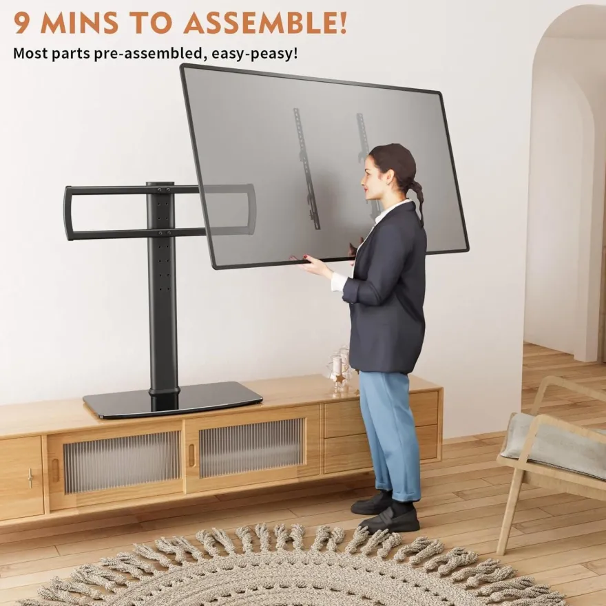 TV Standfuß Universal Höhenverstellbar Ständer Halterung 40-86 Zoll LCD LED