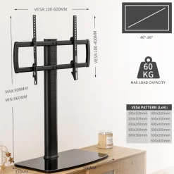 TV Standfuß Universal Höhenverstellbar Ständer Halterung 40-86 Zoll LCD LED
