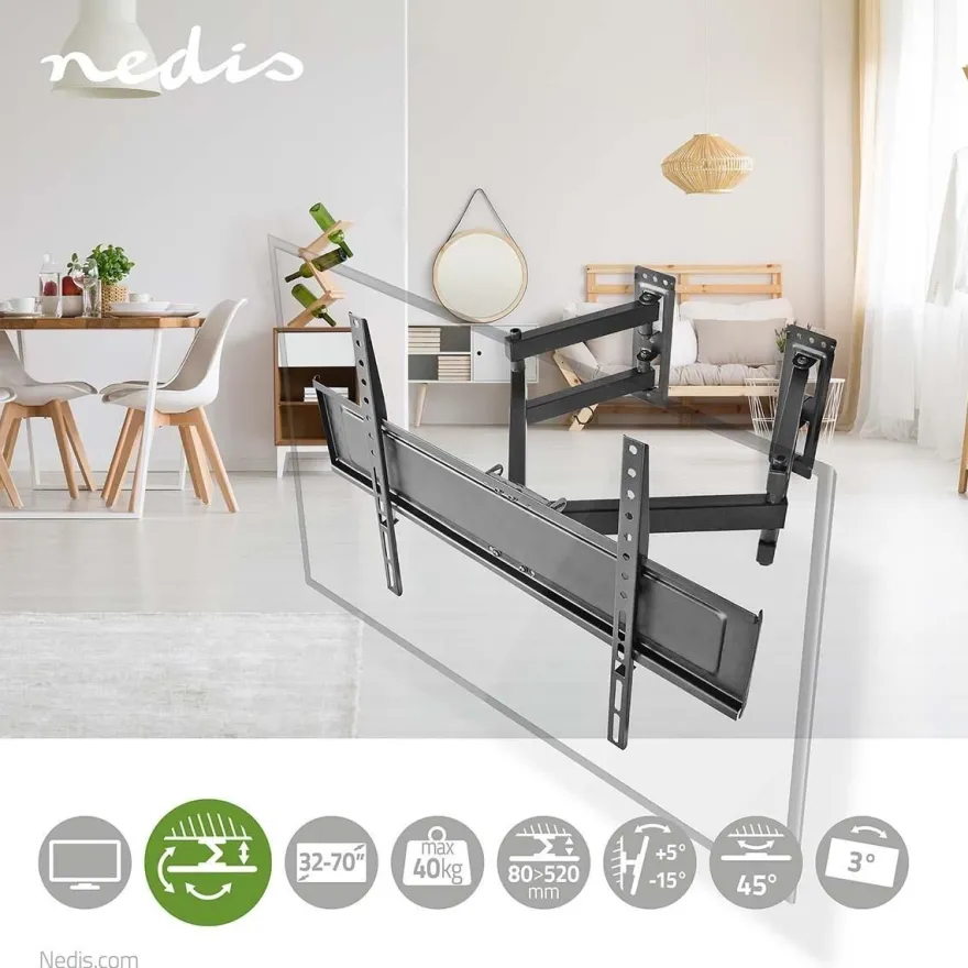 TV-Wandhalterung Nedis Schwenkbar & Neigbar fér 32-70 Zoll