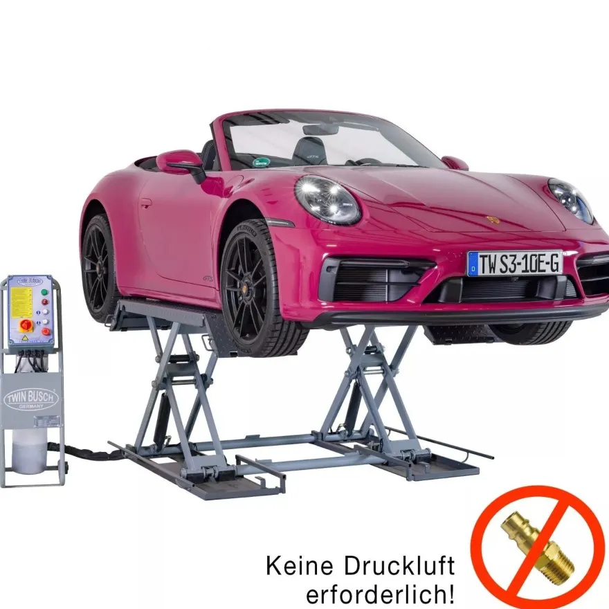 Twin Busch® Reifendienst Scherenhebebühne 3,0 t - inkl. Öl, Versand und Mobilkit (DE)