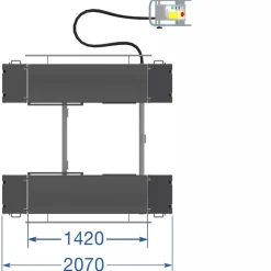 Twin Busch® Reifendienst Scherenhebebühne 3,0 t - inkl. Öl, Versand und Mobilkit (DE)