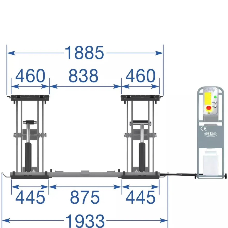 Twin Busch® Reifendienst Scherenhebebühne 3,0 t - inkl. Öl, Versand und Mobilkit (DE)