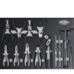 Twin Busch ® Werkzeugwagen, Werkstattwagen, 5 gefüllte Schubladen - TWW13G-5