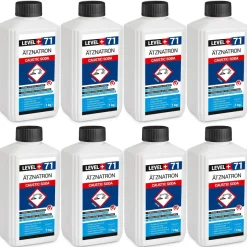 Ätznatron Flasche 8x1kg Natriumhydroxid Kaustisches Soda NaOH LEVEL PLUS L+71