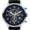 Uhr Herrenuhr Chronograph Gigandet Classico G6-010 Blau Schwarz Lederband Datum