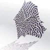 Uhr Wanduhr Amabi Design Kunst Op Art Pop Art Vintage Schwarz Weiß Crazy