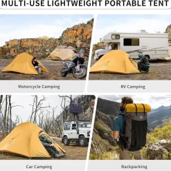 Ultraleichtes Naturehike Cloud up 2 Zelt 2 Personen Wasserdicht Orange