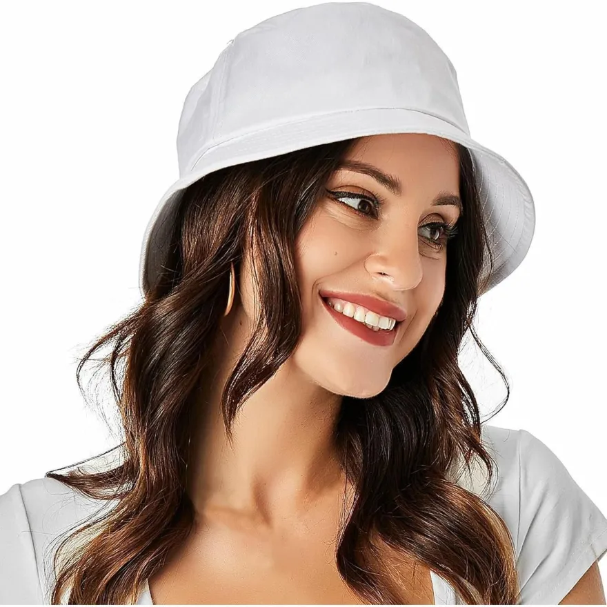 Umeepar 2er Pack Fischerhut aus 100% Baumwolle, Sommerhut Sonnenhut für Damen