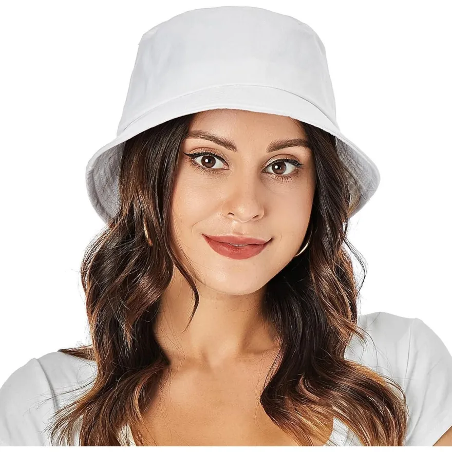 Umeepar 2er Pack Fischerhut aus 100% Baumwolle, Sommerhut Sonnenhut für Damen