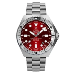 UMF Ruhla 1928M-7 rot Armbanduhr NVA Kampfschwimmer Automatik, Saphirglas, 42mm