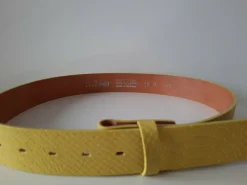 umjuBELT Gürtel Amarillo gelb Echtleder 80 85 90 95 100 105 Snake Prägung