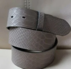 Umjubelt Gürtel Amarillo taupe echt Leder Größe 95 105 Snake Prägung