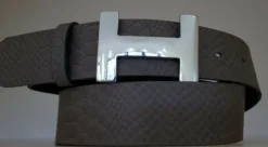 Umjubelt Gürtel Amarillo taupe echt Leder Größe 95 105 Snake Prägung