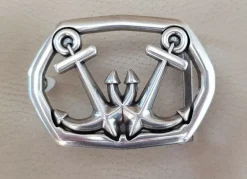 umjuBELT Gürtelschnalle Anchor Pair Anker Gürtelschließe Buckle Maritim 7x5 cm