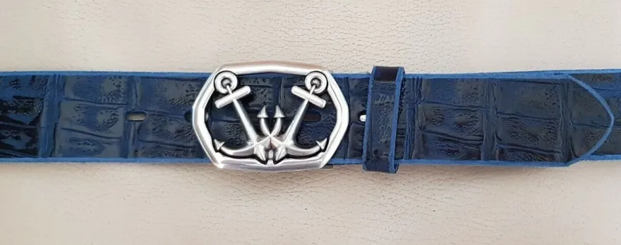 umjuBELT Gürtelschnalle Anchor Pair Anker Gürtelschließe Buckle Maritim 7x5 cm