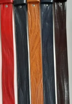 umjuBELT Gürtel Wave Lizard blau rot schwarz brau Leder 80 85 90 95 100 105 110