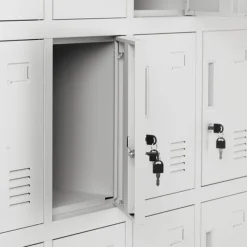 Umkleideschrank Spind Schließfachschrank Metallschrank 172x136x45 cm Grau