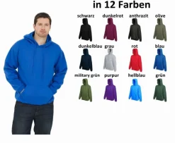 UNEEK Sweatshirt XS-4XL Kapuzensweatshirt Hoodie Kapuzenjacke Pullover 12 Farben