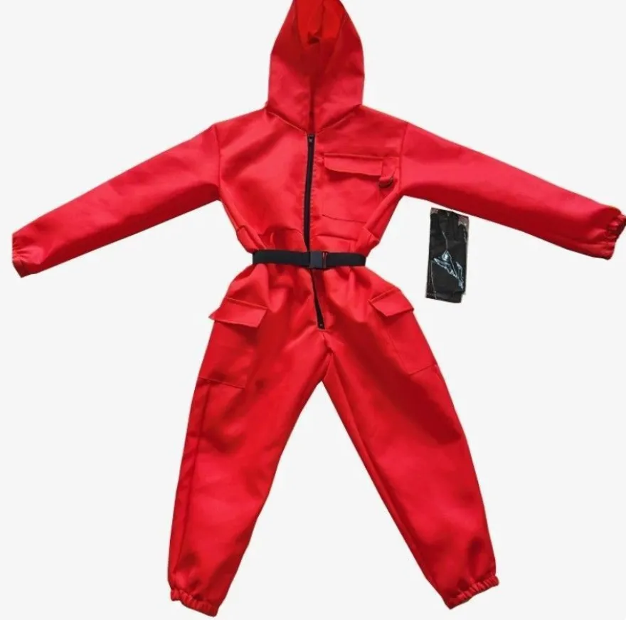 Unisex Squid Game 2 Kostüm Cosplay Overall + Squid Game Maske Halloween Outfit