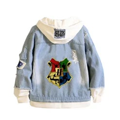 Unisex Sweatshirt Hoodie Harry Potter Kapuze Jeansjacke Hogwarts Granger Dobby Mantel
