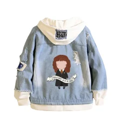 Unisex Sweatshirt Hoodie Harry Potter Kapuze Jeansjacke Hogwarts Granger Dobby Mantel