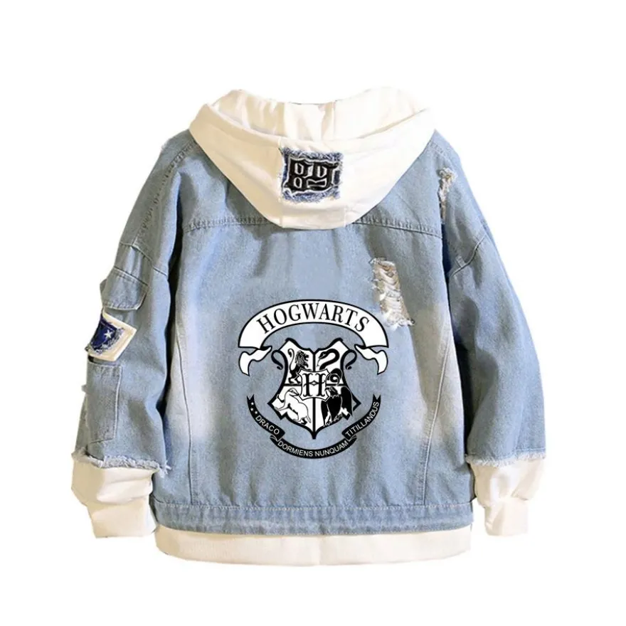 Unisex Sweatshirt Hoodie Harry Potter Kapuze Jeansjacke Hogwarts Granger Dobby Mantel
