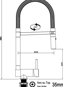 Unterfenster Vorfenster Küchenarmatur klappbar auf nur 6cm mit 2Strahl Brause