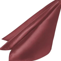 URAQT Herren Einstecktuch Uni Rotwein, 30x30 cm, 100% Polyester-Seide