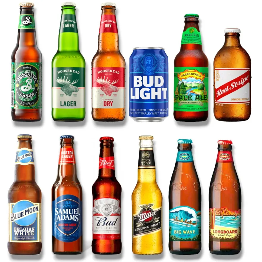USA Bier Mix - die beliebtesten Biere in einem Set 24 x 330/355ml- USA & Kanada