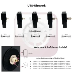 UTS 800 ehem. Junghans W 838 Quarzuhrwerk + verstärktem Drehmoment