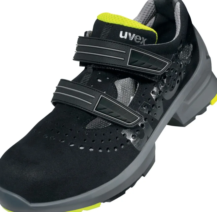 Uvex 1 Sandalen S1 85428 Schwarz, Gelb (85428)