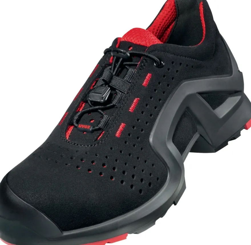 Uvex 1 Support Halbschuhe S1P 85192 Schwarz, Rot (85192)