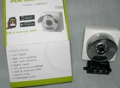 U5802Y POE Türklingel Kamera 720P Mikrofon PIR Sensor Nachtsicht Sensoren Record