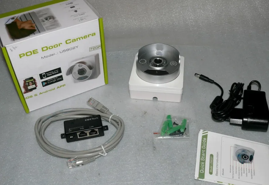U5802Y POE Türklingel Kamera 720P Mikrofon PIR Sensor Nachtsicht Sensoren Record