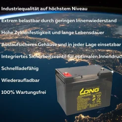 24V 75Ah Akku-Satz passend für Lecson HS-890, 898, 915, 928, 928-SL und LJ-4-K –