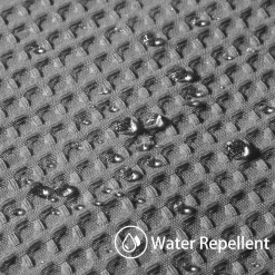 Vanzavanzu Waffel Duschvorhang aus Stoff, wasserdicht, mit Metallringen