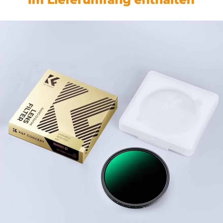 Variabler ND Filter ND3-ND1000 Graufilter 55mm 1.5-10 Blendenstufen